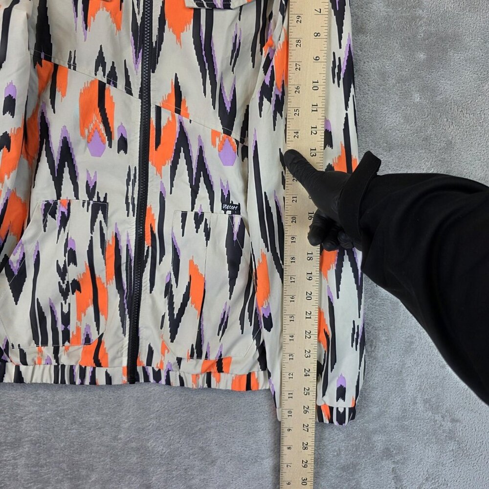 Volcom Jacket Womens Medium Multi Enemy Lines Hoo… - image 3
